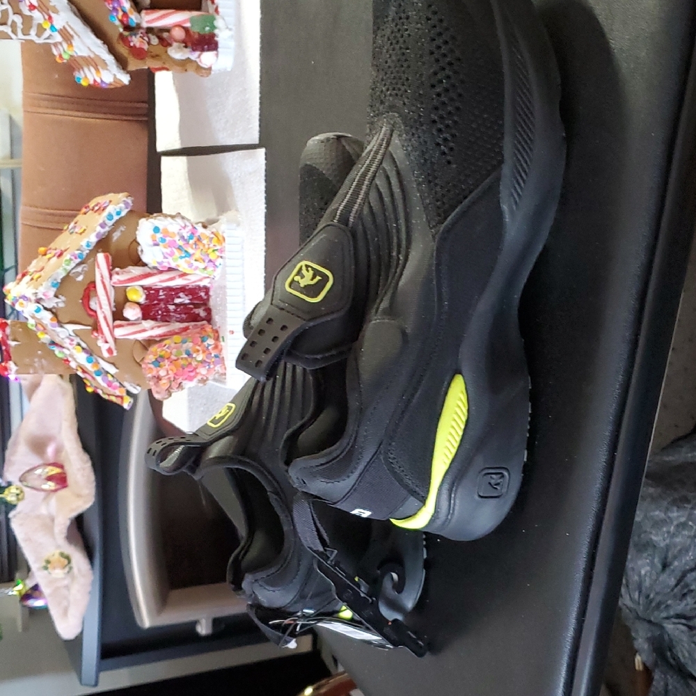 Stylish Black and Yellow Athletic Shoes